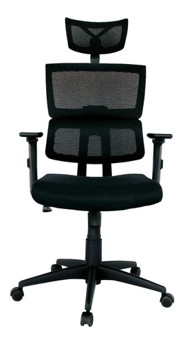 Imagen 2 de 7 de Silla De Oficina Capitanejo Base Nylon Con Cabecero