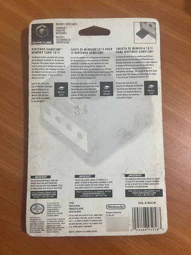 Memoria Original De 1019 Blockes *sellada* Para Gamecube (Usado)