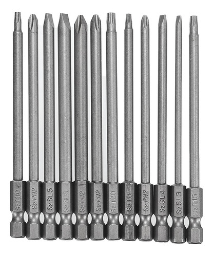 Drillpro 16pcs 100mm Destornillador Bits Set Torx Hex Destor