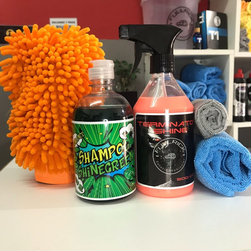 Kit De Lavado Fullrick Shampoo Shine Green + Quick Detail