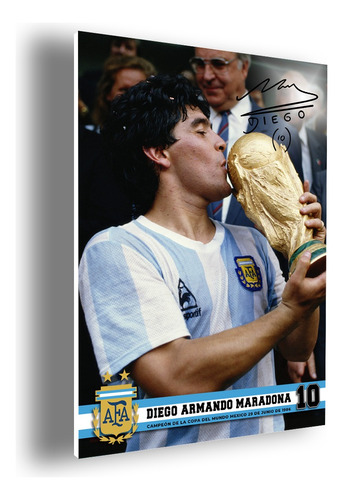 Cuadro Decorativo Maradona Copa Del Mundo