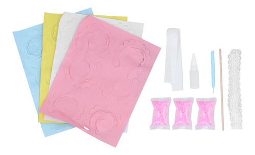 Kit De Manualidades Florales Para Niños, Papel Grueso, Segur