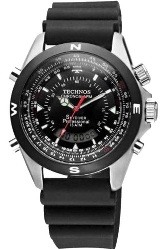 Relógio Technos Masculino Skydiver Pilot T20561/8p Borracha