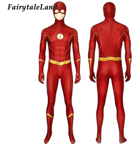 Cosplay The Flash Dc Clássico 3d Completo Fantasia Adulto