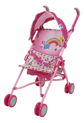 Peppa Pig Baby Alive: Cochecito De Muñeca - Rosa Y Arco I...