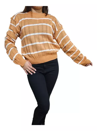 Sweater Sueter Mujer Lana Suave Liso Invierno