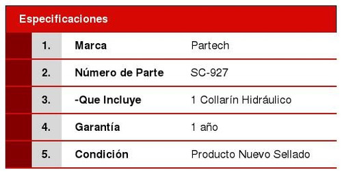 1 Collarin Hidraulico Económico Slk 320 01/04