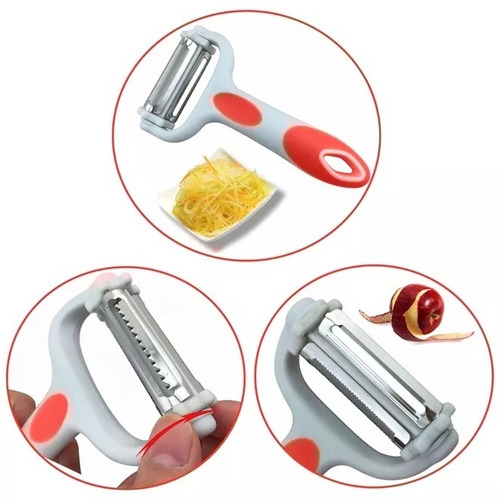 Imagem 6 de 6 de Peeler Descascador De Frutas E Legumes 3 Em 1 - Prana