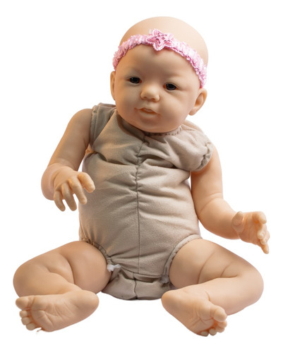 Kit Reborn Molde Abigail Sorrindo Smilling Com Corpo Suede