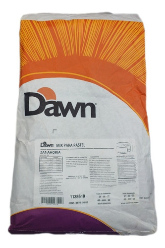 Harina Pastel Zanahoria Marca Dawn, 20 Kg