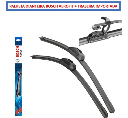 Par Palheta Limpador Modelo Original Bosch Aerofi + Traseira