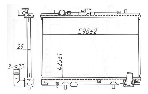 Radiador S/aire Mitsubishi L200 90-96