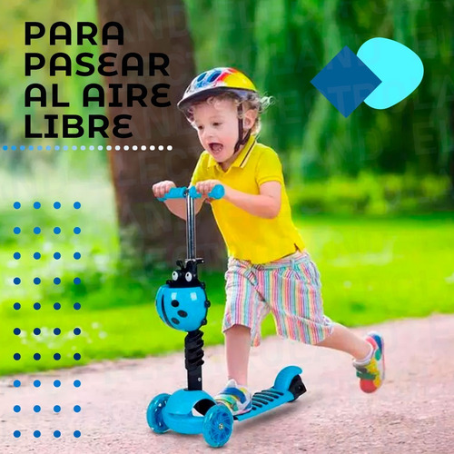 Imagen 7 de 10 de Monopatin 5 En 1 Canasto 3 Ruedas Para Niños Reforzado