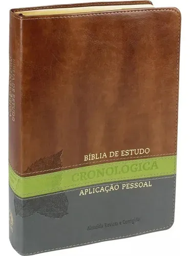 Biblia De Estudo Cronológica Aplicação Pessoal Verde | Frete grátis