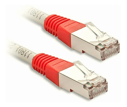 Lindy 45108 Cable De Red S/ftp (15 M), Color Gris Y Rojo