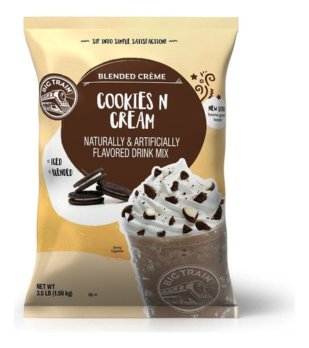 Cookies N Cream Big Train Polvo 3.5 Libras