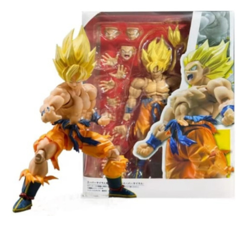 Action Figure Goku Super Dragon Ball Movel Com Acessorios