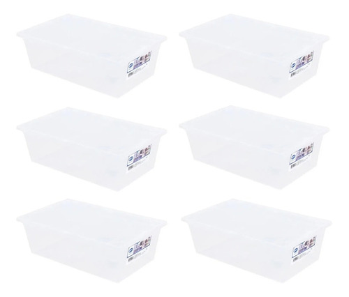 Pack 6 Cajas Organizadora 6 Litros 34x21x11cm Mybox | Wenco®