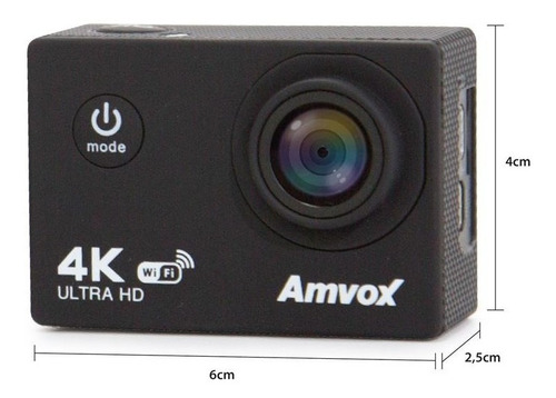Câmera Digital Amvox Adc 840k 4k Tela 2 Lcd Prova D'água