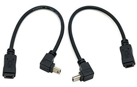 Cy 2pcs Up & Down De 90 Grados Direccion Angulo Mini Usb 