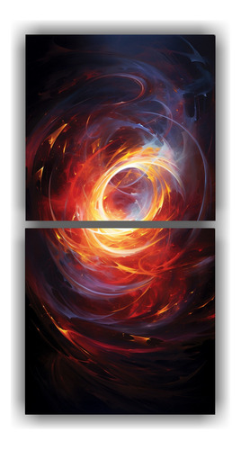 100x50cm Dos Cuadros Hermoso Full Color Whirling Abstract Vo