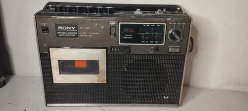 Antigo Radio Sony Cf 420s Cassette Fm/mw/sw Funciona Parcial