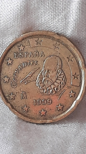 Moneda Euro 20cnt. Cervantes.  Con Defectos.  