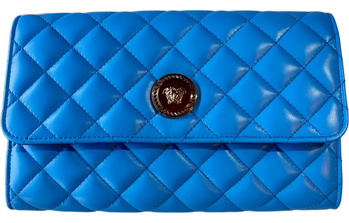 Versace Medusa Cartera Celeste Nueva