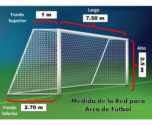Red Malla Para Arco De Fútbol #80 - 2 Unidades