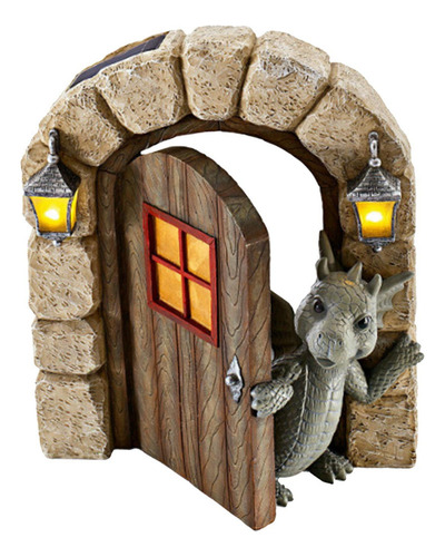 M Dinosaurio Fuera De La Puerta Jardín De Hadas Dinosaurio