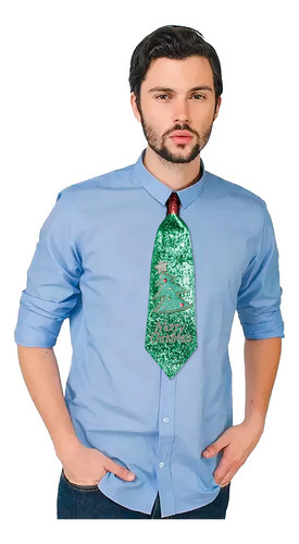 Corbata Navideña De Arbolito Verde Brillante Ghoulish