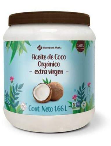 Aceite De Coco Organico Extra Virgen Member´s Mark Msi