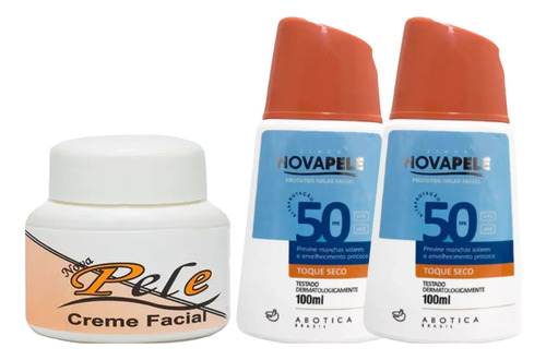 Kit Creme Clareador Nova Pele + Protetor Solar 50 Fps