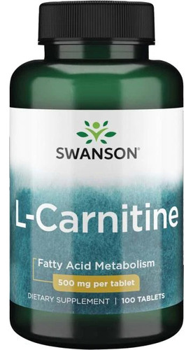 L - Carnitina 500 Mg 100 Tabletas Swanson
