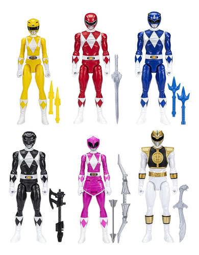 Power Rangers Mighty Morphin Paquete De 6 Figuras De Accion