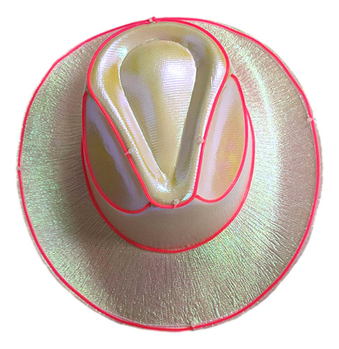 Sombrero Vaquero Western Hat Con Luces Led Brillantes Para N