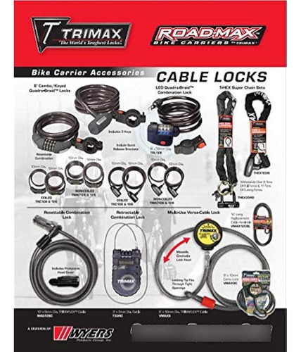 Trimax Tq2548 Trimaflex Cerradura De Cable Con Llave Integra