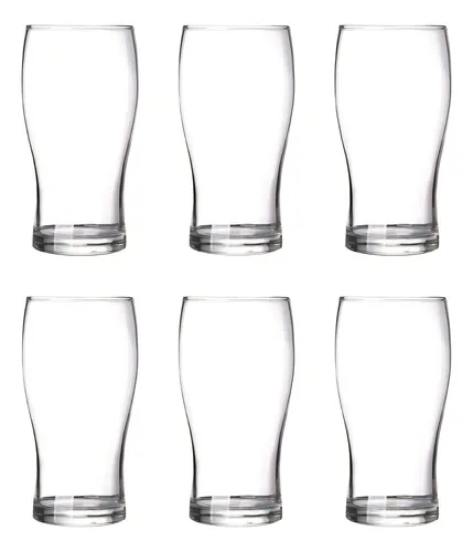 comprar Set X 6 Vaso Cervecero Vidrio Rigolleau Pinta Cerveza 540ml Color Transparente