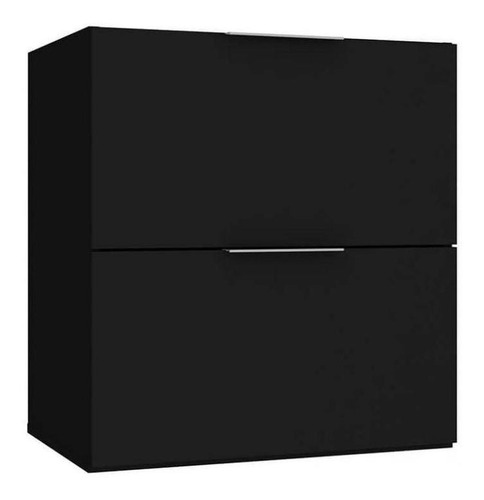 Gabinete Para Banheiro 60cm 3 Gavetas Preto Bosi