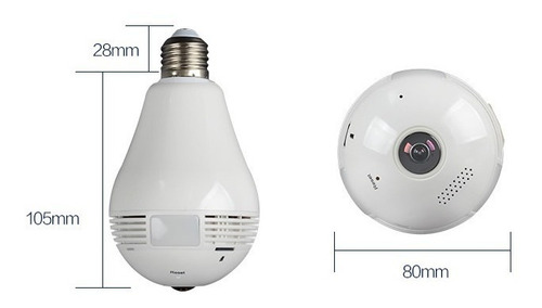 Lampara Wifi Led Ip Hd Camara Seguridad 360° Espia Parlante