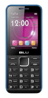 BLU Tank II Dual SIM 24 MB preto/azul 32 MB RAM