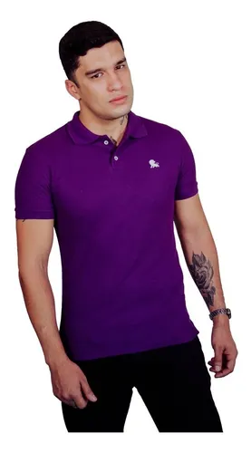 Playera polo morada deals