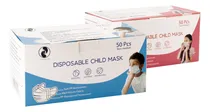 Comprar Cubrebocas Infantiles Tricapa Plisado Termosellado 50pzs Azul Rosa Liso