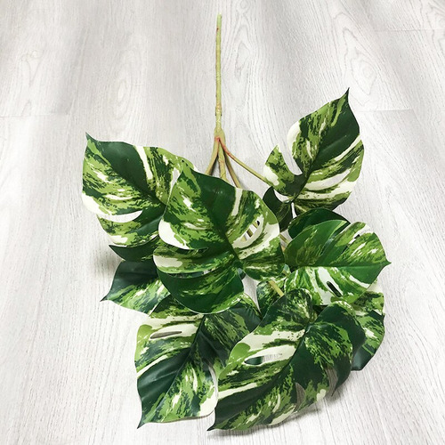 Árbol Grande De Plástico Con Ramas Falsas De Monstera Para P