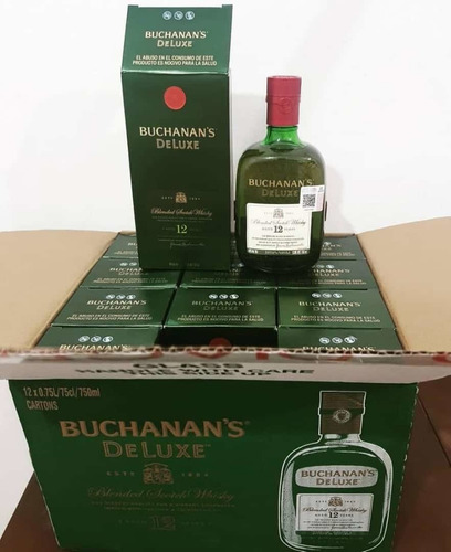 Imagen 1 de 1 de Whiskys Buchanans De Luxe 750ml Gratis Vaso Whiskero 