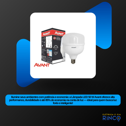 Lâmpada Avant Led Bulbo 50w 6500k 4000lm Bivolt