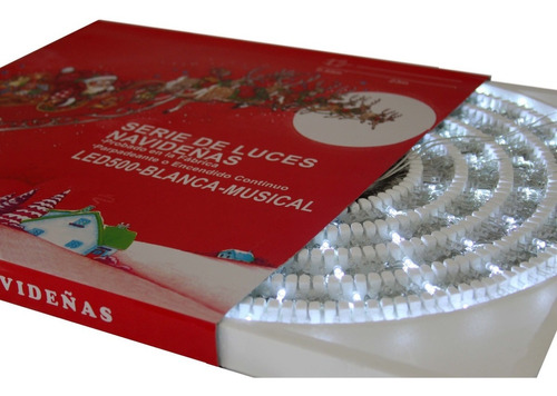 Serie Navideña 600 Luces Led Blanco Frio Arbol De Navidad