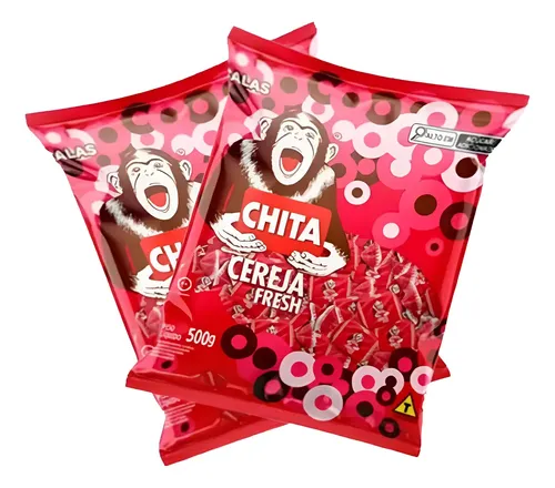 Bala Mastigavél Chita Cereja Cory 500g - C/2 Unidades | MercadoLivre