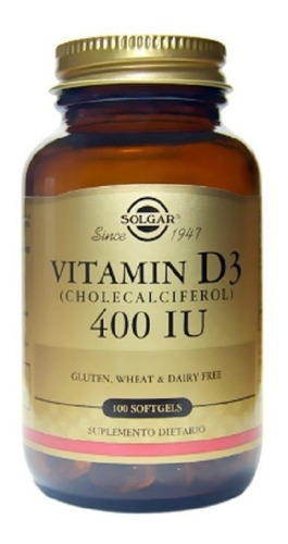 Vitamina D3 400 Iu 100 Softgels - S - Unidad a $999