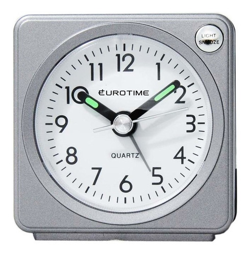 Reloj Despertador Eurotime 71/617 Gris Metalizado Watchcente